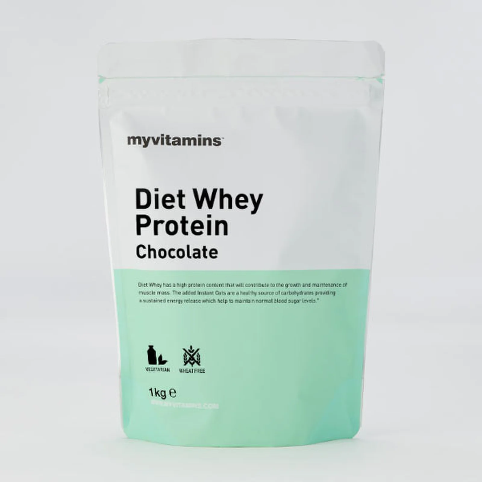 Diet Whey Protein Powder - 1kg - Pouch - Chocolate Image 1