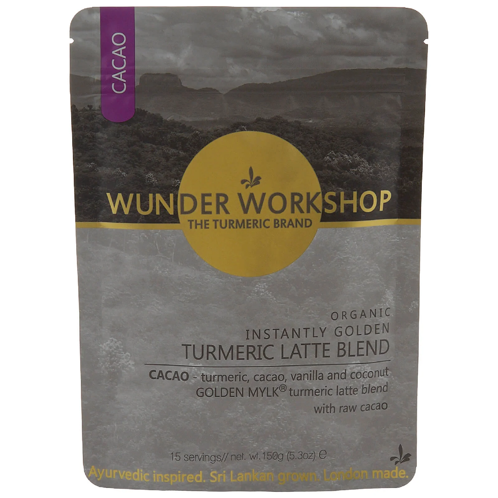 WUNDER WORKSHOP Instantly Golden Cacao Vegan Turmeric Latte - 150g Image 1