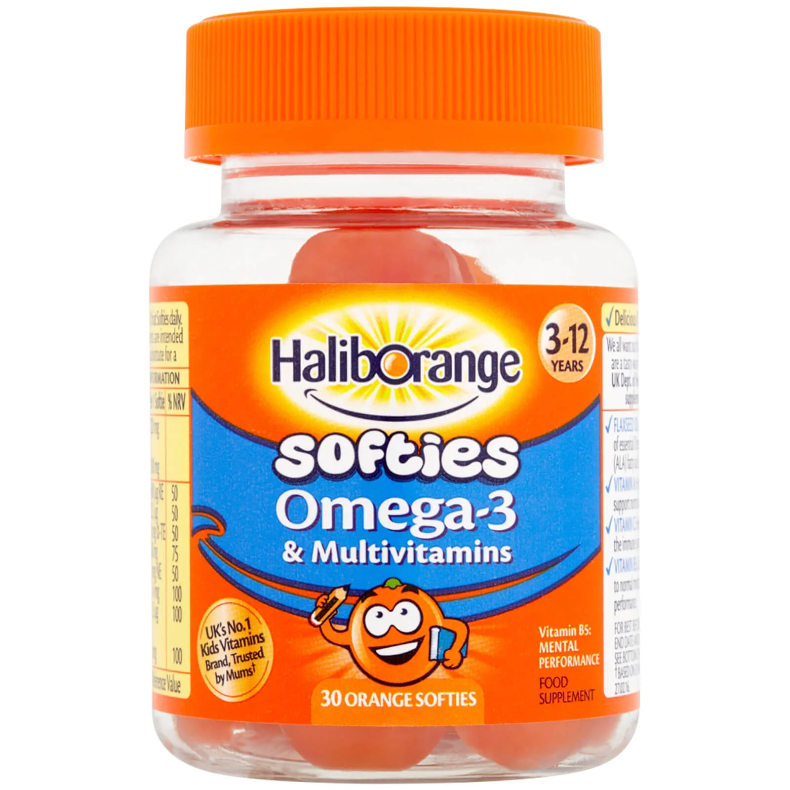 Haliborange Haliborange Kids Multivitamin & Omega 3 Softies - 30 Orange Fruit ...