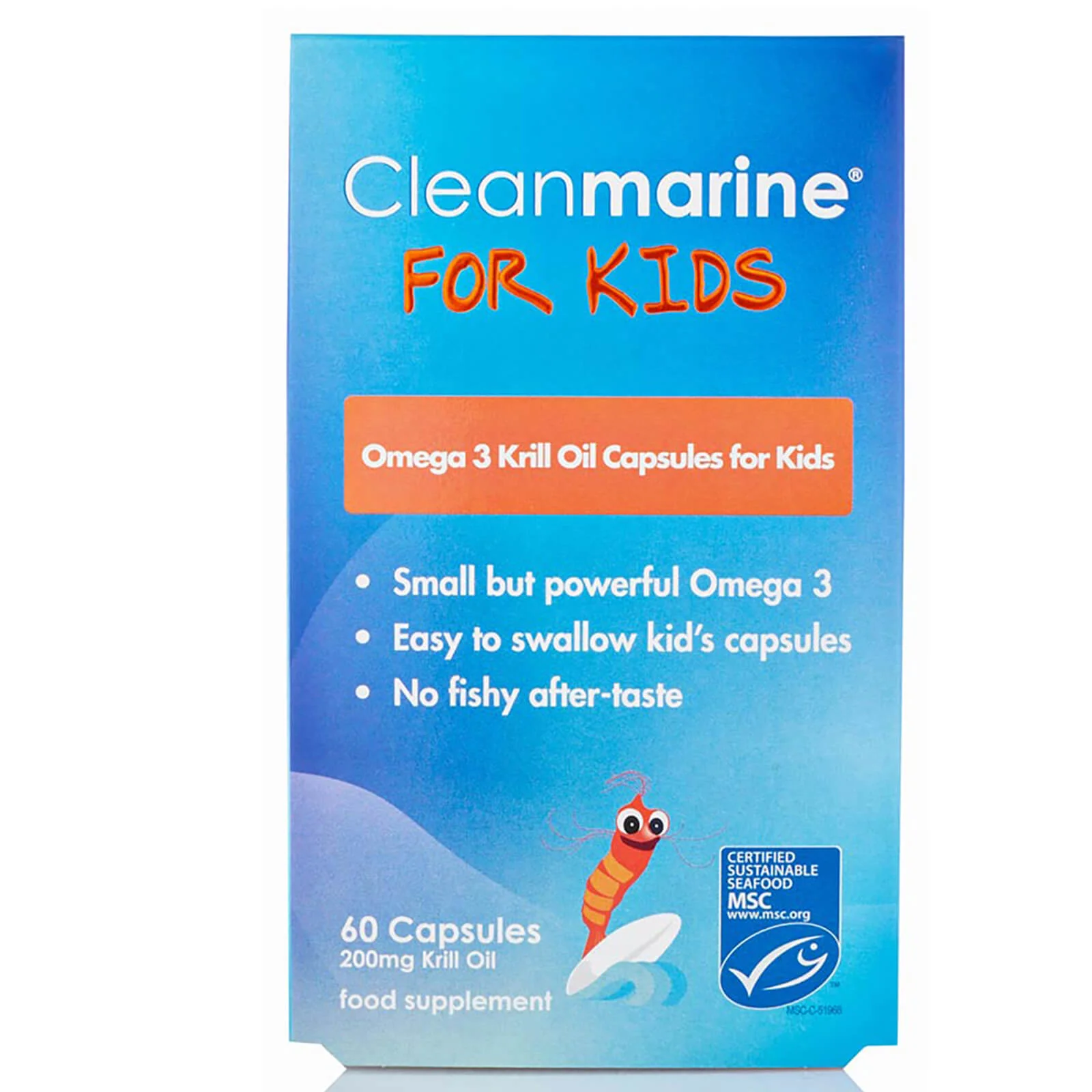Cleanmarine Krill Oil for Kids - 60 Gel Capsules (200mg) Image 1
