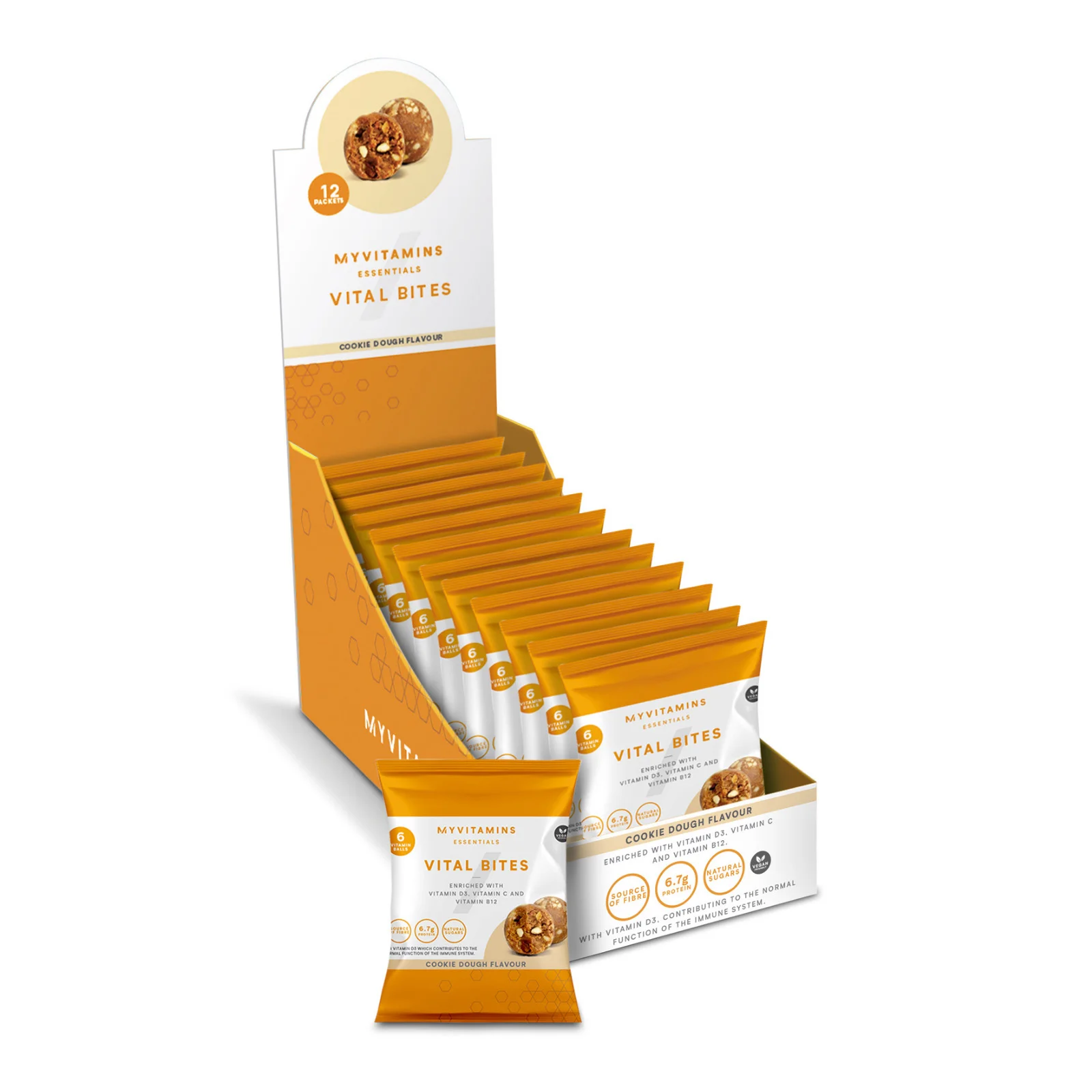 Vital Bites - 12 x 45g - Cookie Dough Image 1
