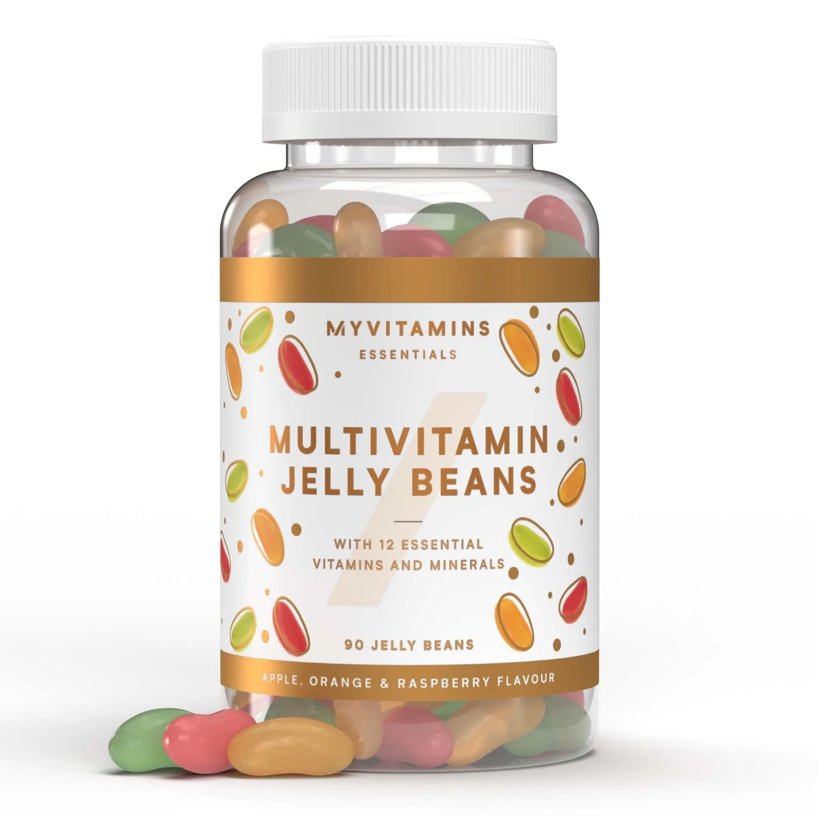 Multivitamin Gummies - 90gummies - Apple, Orange & Raspberry (Jelly Beans) Image 1