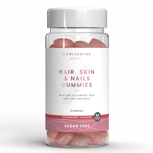 Sugar-Free Hair, Skin, & Nails Gummies - 60gummies - Sugar Free Strawberry