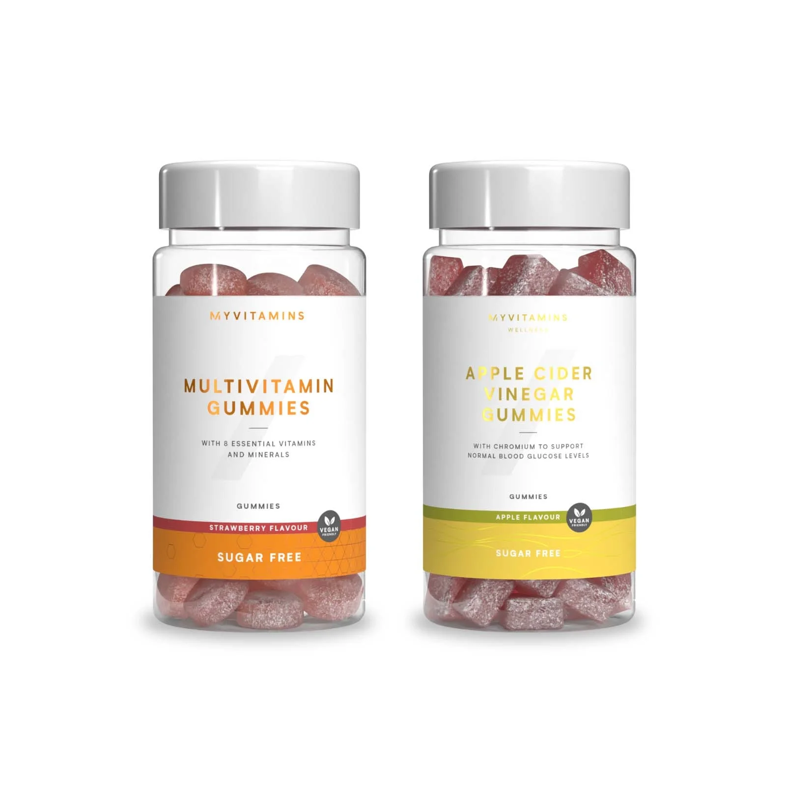 Sugar Free Gummies Bundle - Sugar Free Multivitamin, Strawberry - Sugar Free Apple Cider Vinegar, Apple Image 1