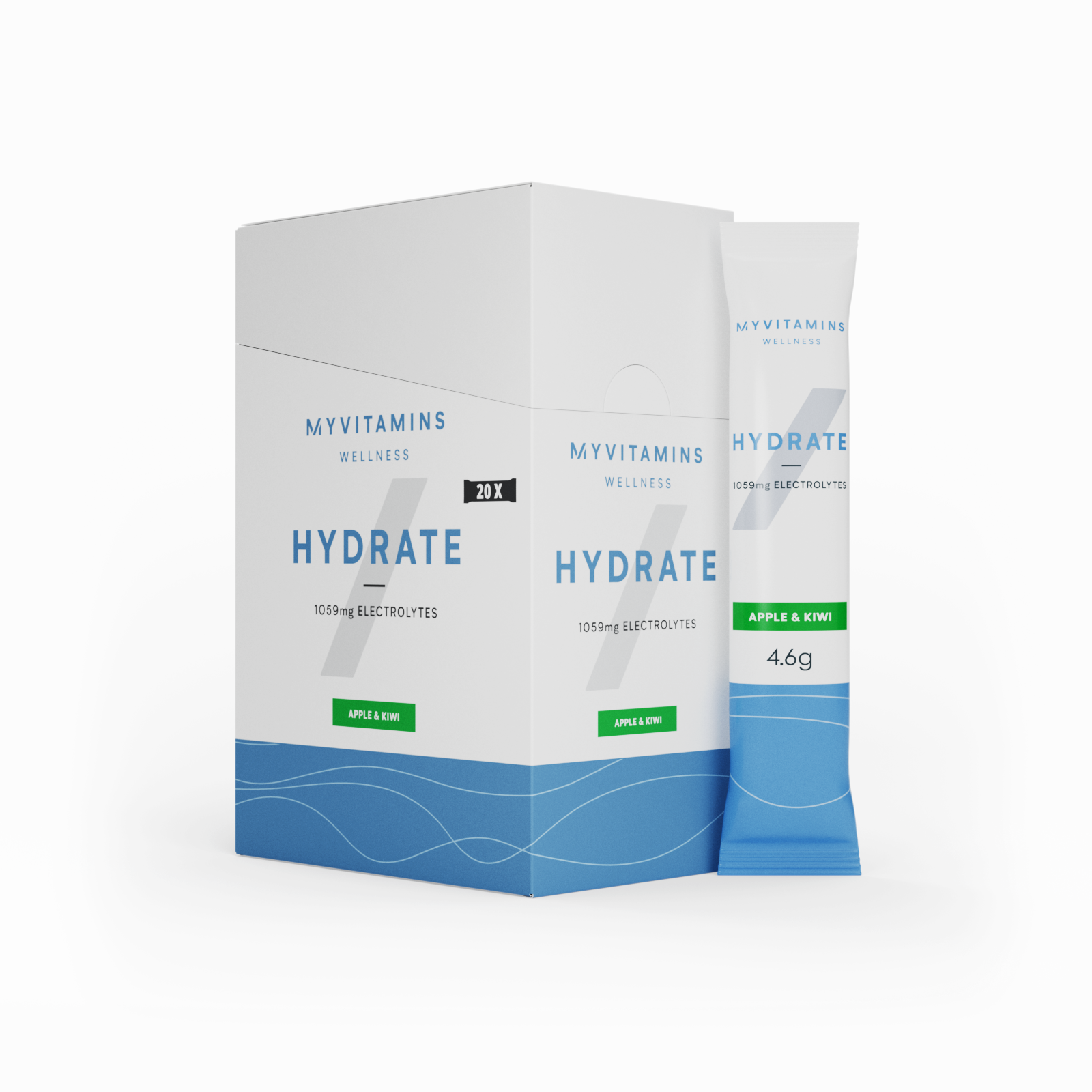 Hydrate | Electrolyte Powder - 90G - 20servings - Apple & Kiwi Image 1