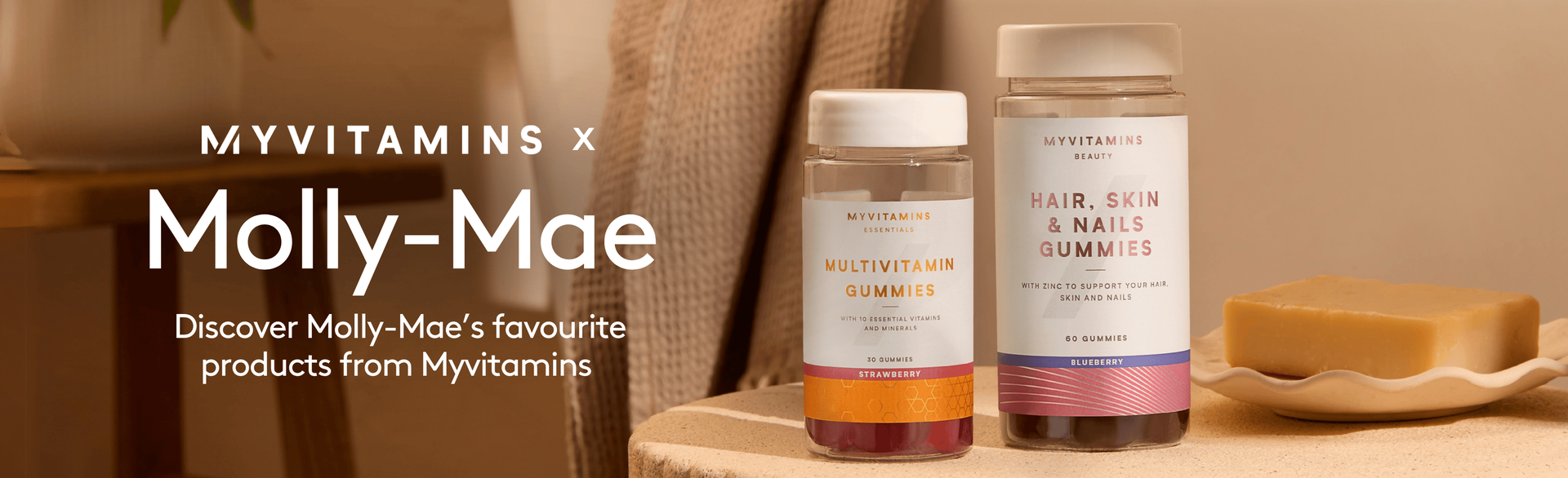 Myvitamins x Molly Mae. Discover Molly-Mae's favorite products from Myvitamins