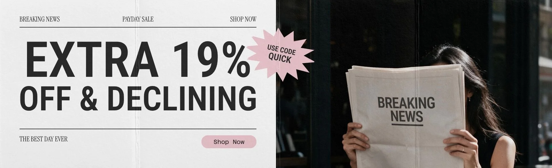 Extra 19% off Declining Discount | Declines 1% every 2 hours | Use code: QUICK